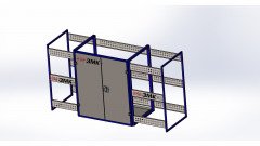 Каркас с дверным блоком 988х1840х540